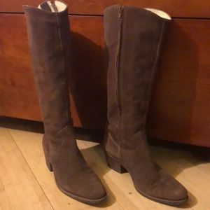 Matisse brown soft suede knee high cowboy boot